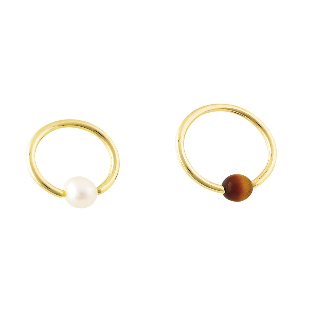 Captive Bead Ring - 14kt White Gold