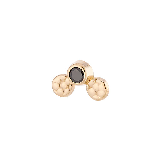 DT202 "Trio" 2mm stone with offset textured discs (7mm x 4.5mm)