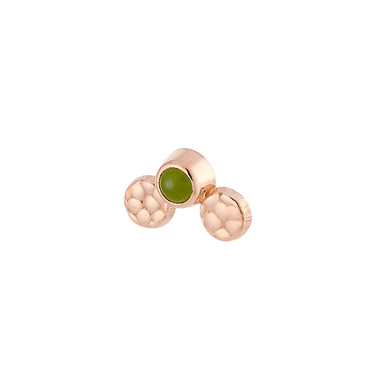 DT202 "Trio" 2mm stone with offset textured discs (7mm x 4.5mm)