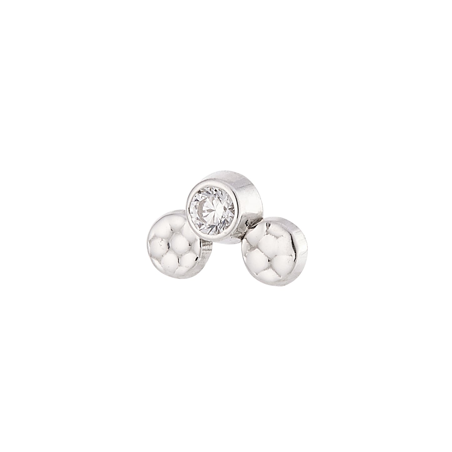 DT202 "Trio" 2mm stone with offset textured discs (7mm x 4.5mm)