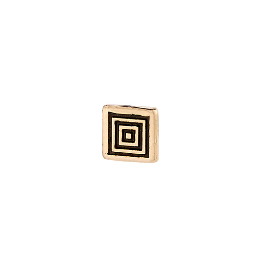 DT254 Aztec square -Antiqued (3.6mm)