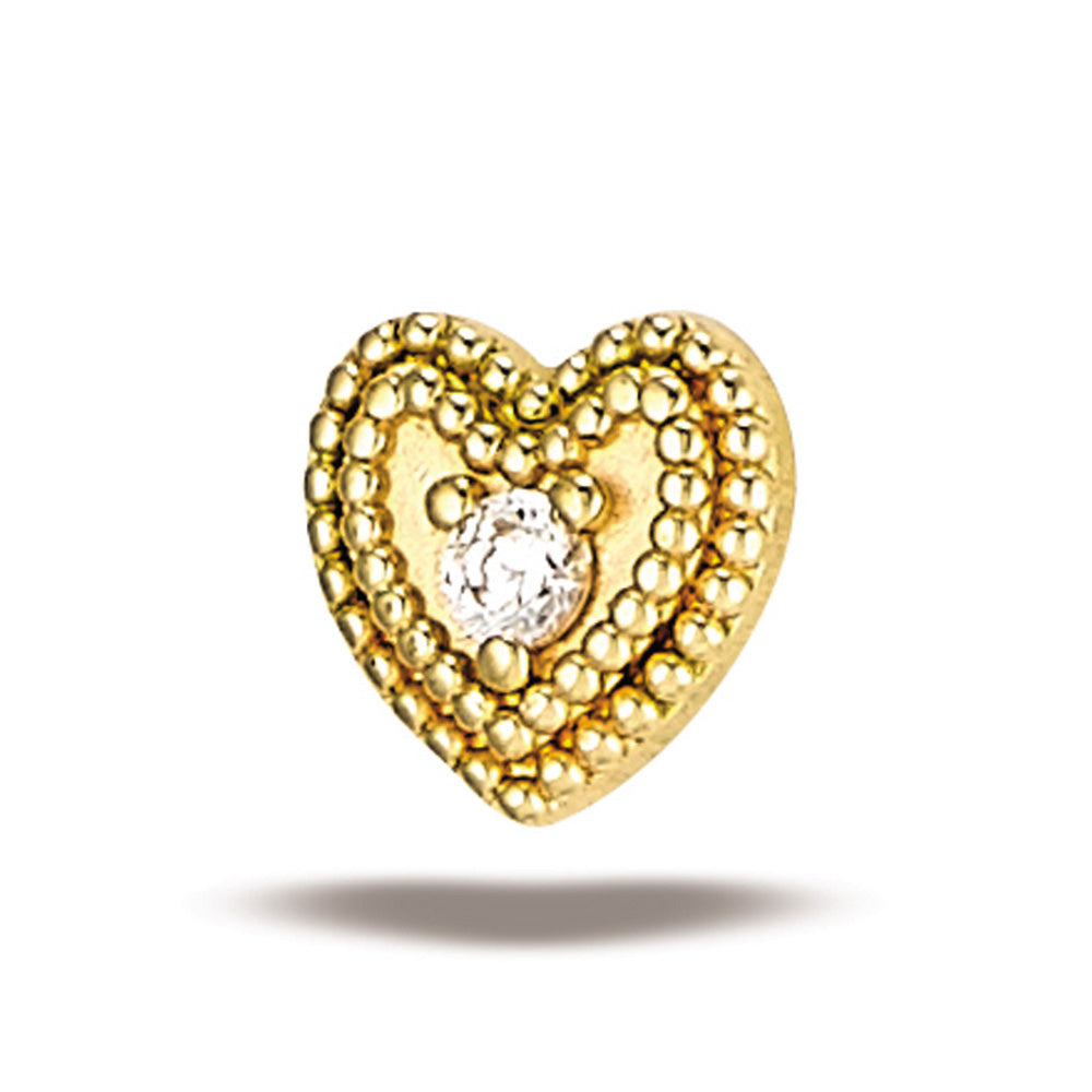 DT110 Milgrain Heart, 5mm, 1.5mm stone