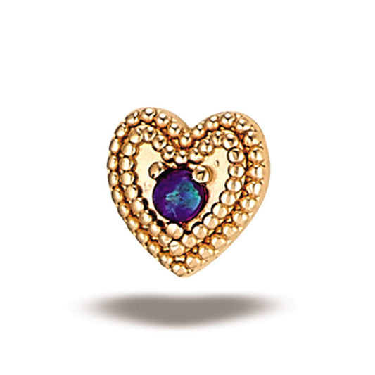 DT110 Milgrain Heart, 5mm, 1.5mm stone