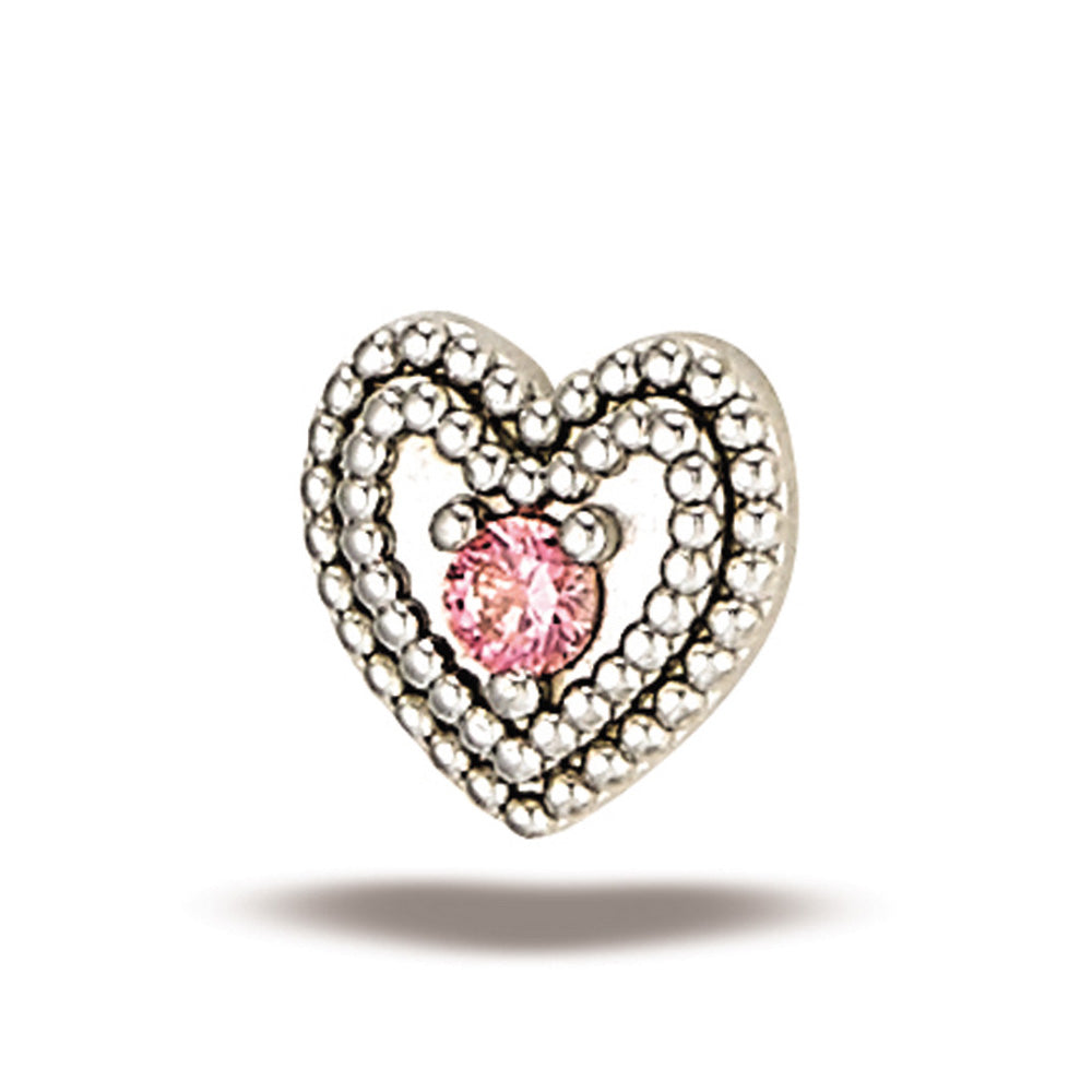 DT110 Milgrain Heart, 5mm, 1.5mm stone