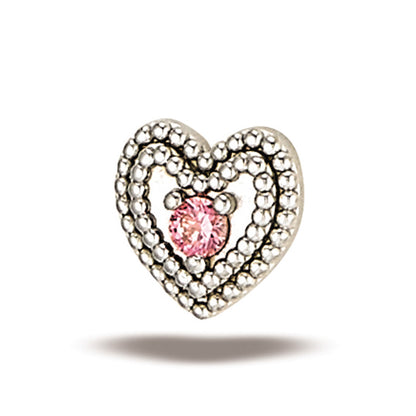 DT110 Milgrain Heart, 5mm, 1.5mm stone