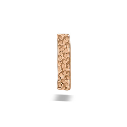 DT123-MED HAMMERED Rectangle 8mm x 2mm Hammered