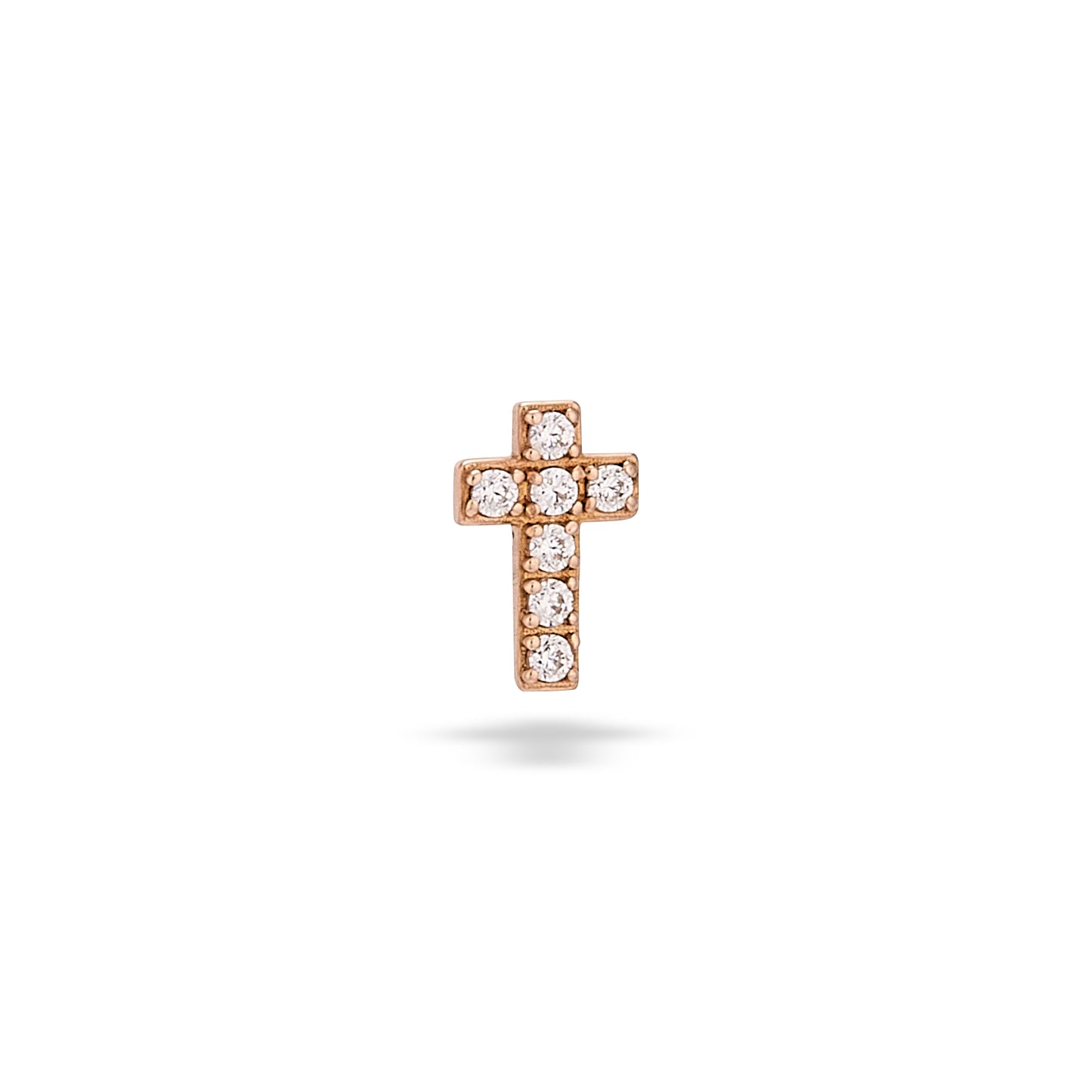 DT275 Cross w/ Gems (7x5mm) 7-1.25mm stones