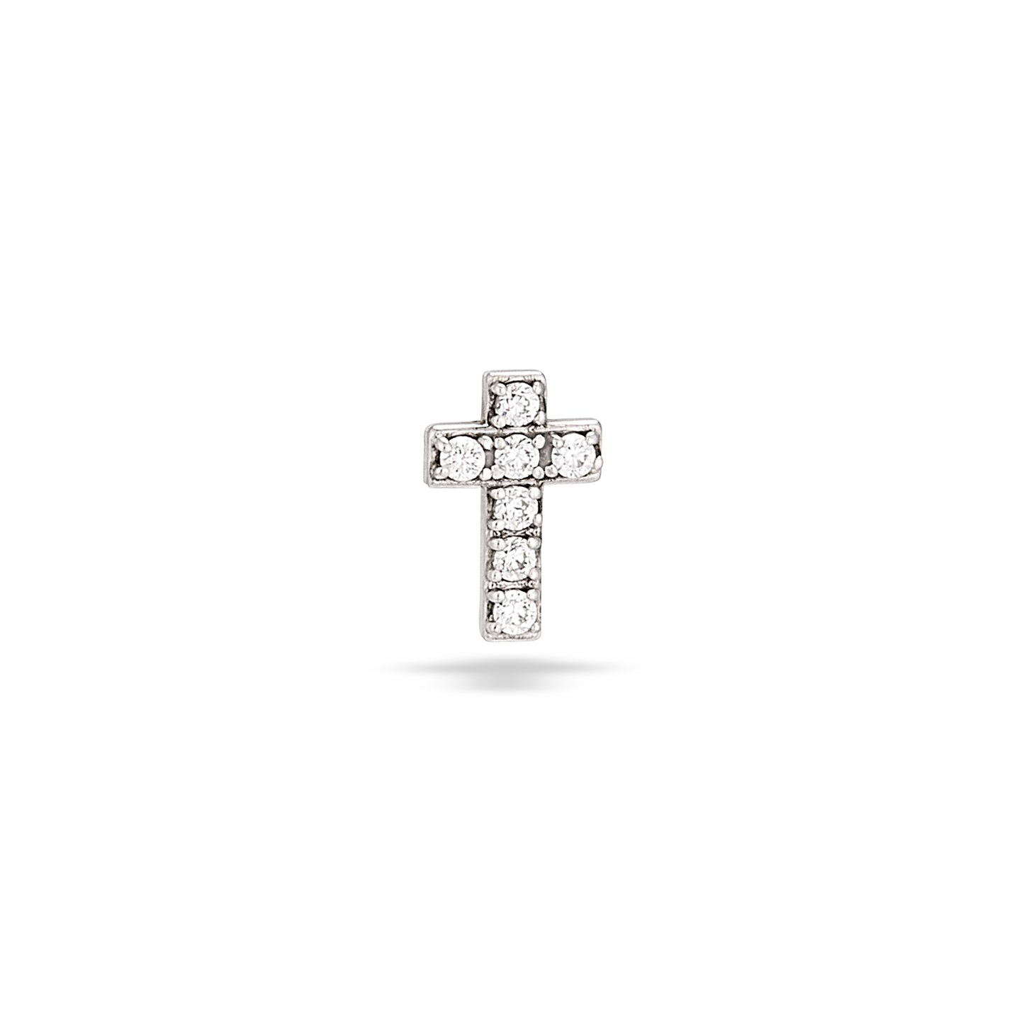DT275 Cross w/ Gems (7x5mm) 7-1.25mm stones