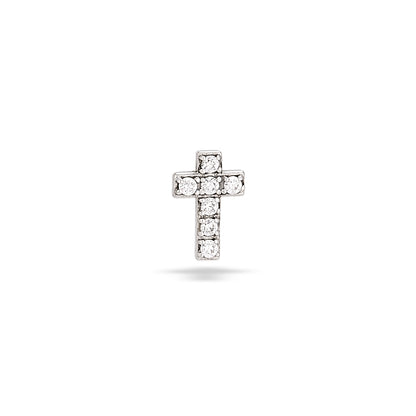 DT275 Cross w/ Gems (7x5mm) 7-1.25mm stones
