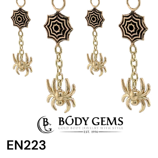 EN223 Spider w/ Web on 1/4"rolo chain - Enhancer (sold individually)