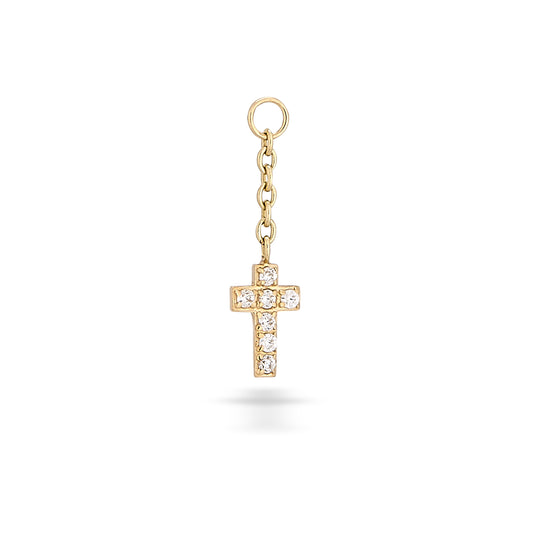 EN275 Cross w/Gems (7x5mm) on 1/4"rolo chain  - Enhancer