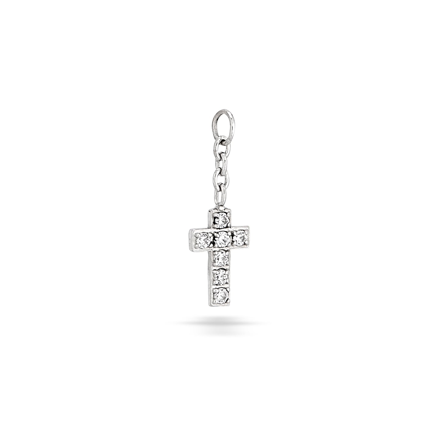 EN275 Cross w/Gems (7x5mm) on 1/4"rolo chain  - Enhancer
