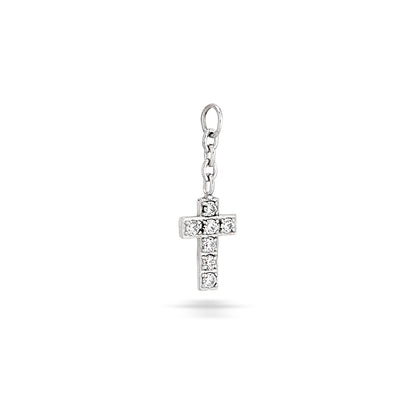 EN275 Cross w/Gems (7x5mm) on 1/4"rolo chain  - Enhancer