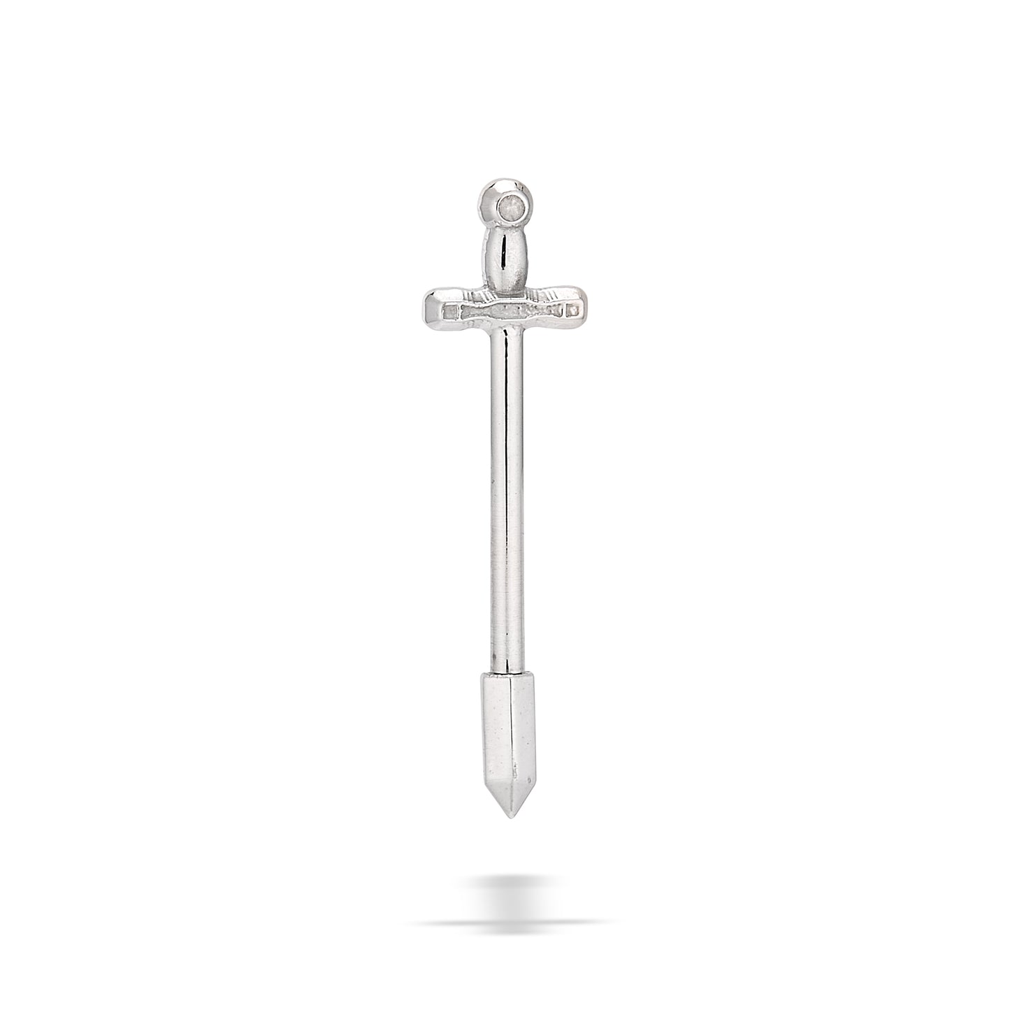 Straight barbell Excalibur Sword - 14kt Yellow Gold