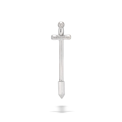 Straight barbell Excalibur Sword - 14kt Yellow Gold