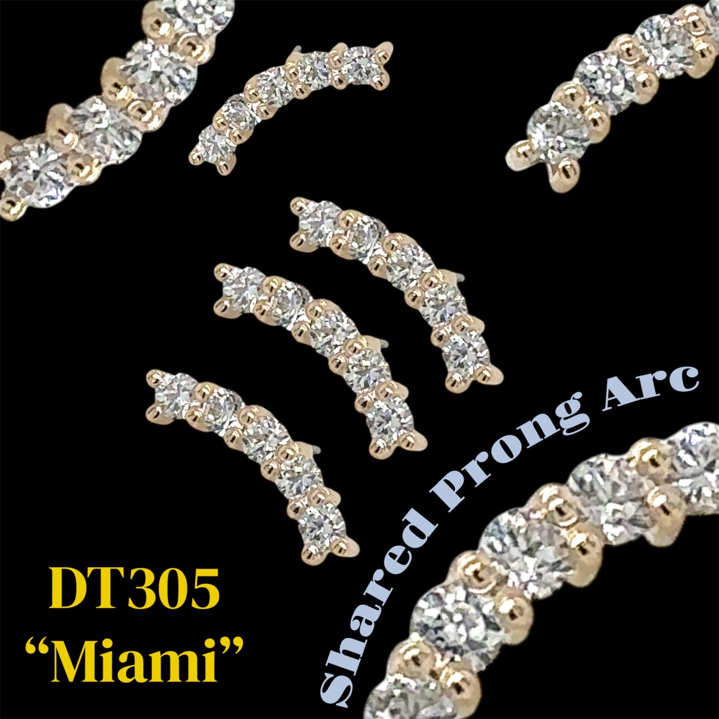 DT305-“Miami” 5 stone arc (2mm st)