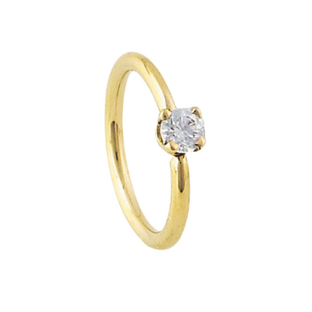 FBR w/DT002 (2mm stone) - 14kt Rose Gold