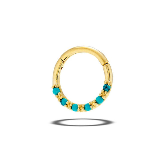 JSR009 6 stone cabochon clicker