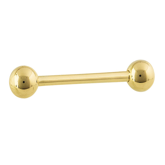 Straight-Barbell - 14kt Yellow Gold