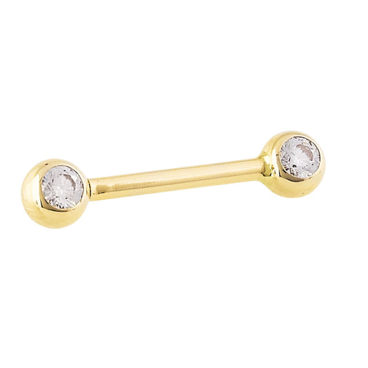 SBB-Double Gemball - 14kt Yellow Gold